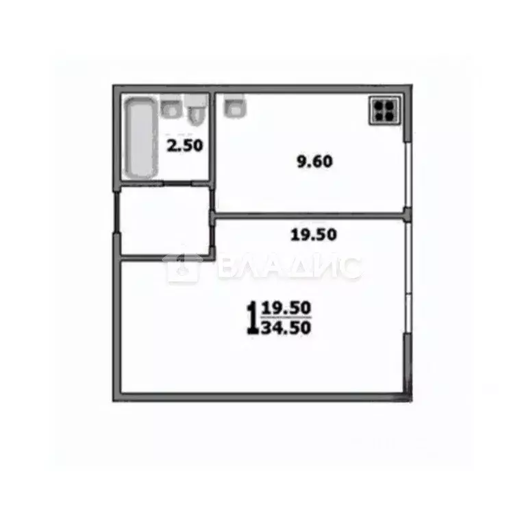 1-к кв. Москва ул. Подольских Курсантов, 2к1 (34.5 м) - Фото 1