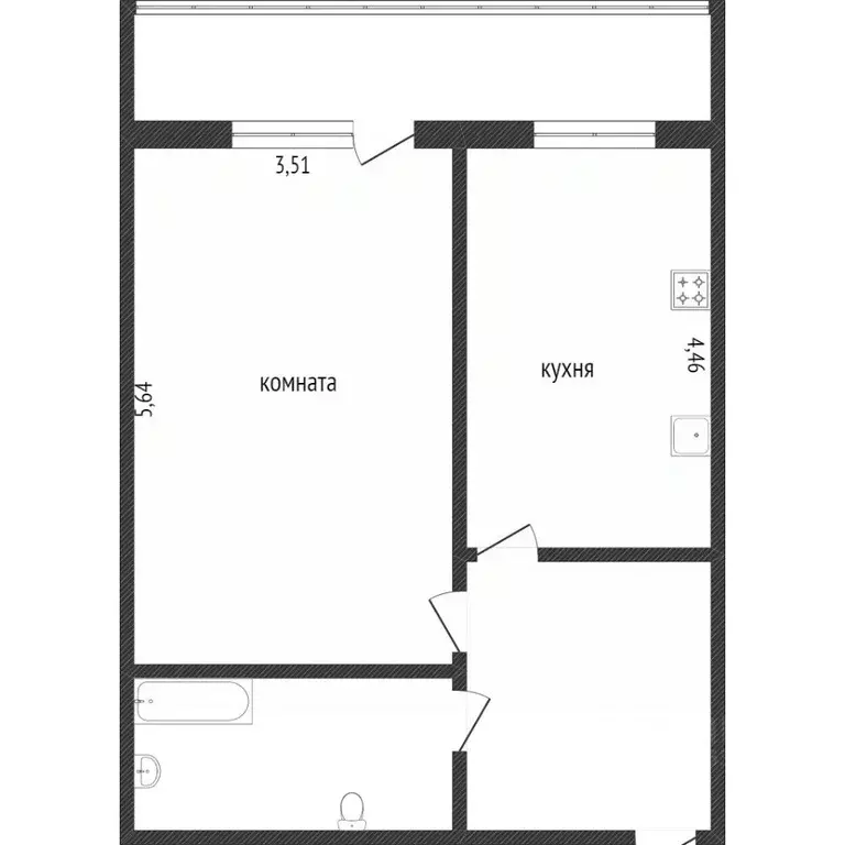 1-к кв. Тюменская область, Тобольск 7-й мкр, 39 (44.1 м) - Фото 1