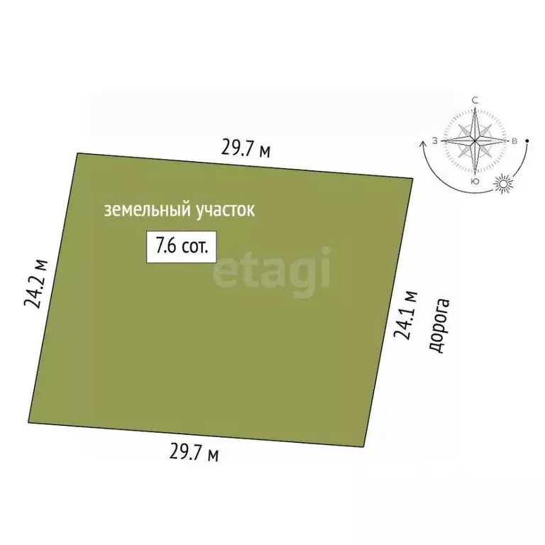 Участок в Забайкальский край, Чита  (7.6 сот.) - Фото 1