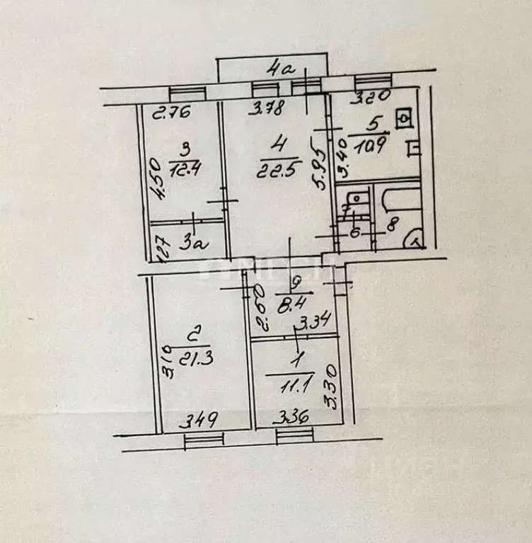 4-к кв. Москва Большая Остроумовская ул., 23/2 (97.2 м) - Фото 2