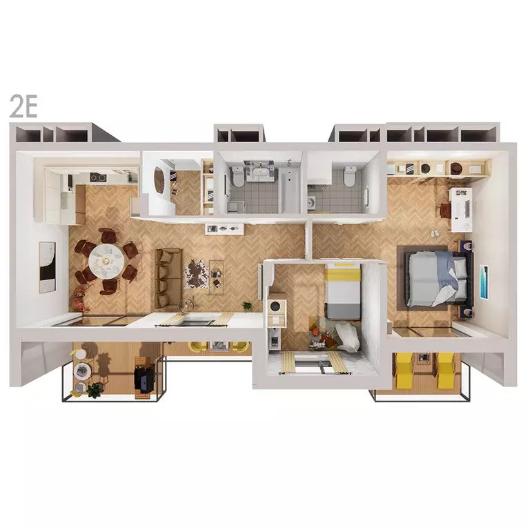 2-к квартира, 91.45 м - Фото 1