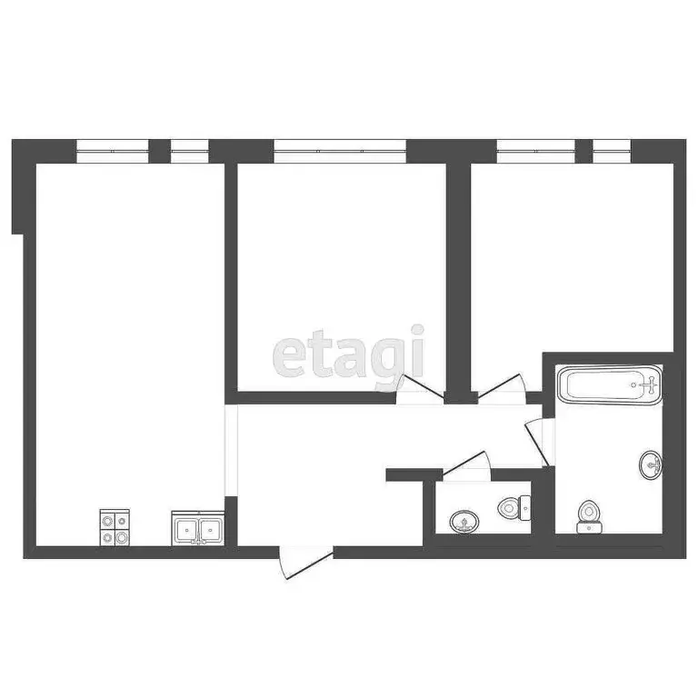 2-комнатная квартира: Тюмень, Полевая улица, 117к4 (54 м) - Фото 0