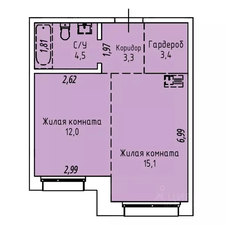 1-к кв. Иркутская область, Иркутск Култукская ул., 16 (38.3 м) - Фото 0