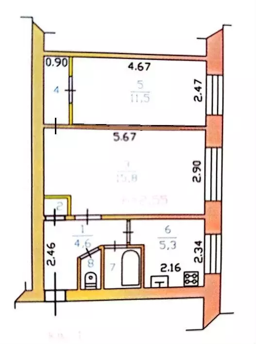 2-к кв. Ленинградская область, Выборгский район, Полянское с/пос, пос. ... - Фото 1