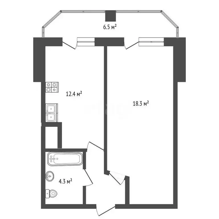 1-комнатная квартира: Псков, Юбилейная улица, 32 (39.7 м) - Фото 0