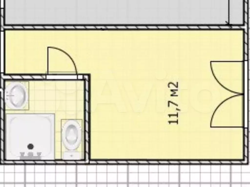 Квартира-студия, 11,7 м, 1/9 эт. - Фото 0