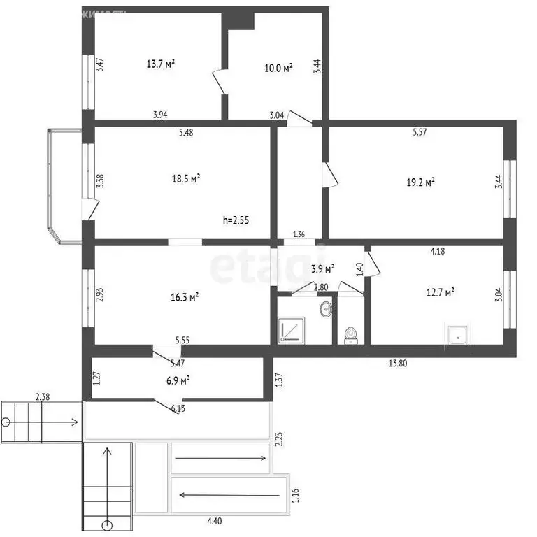 Помещение свободного назначения (102.6 м) - Фото 1