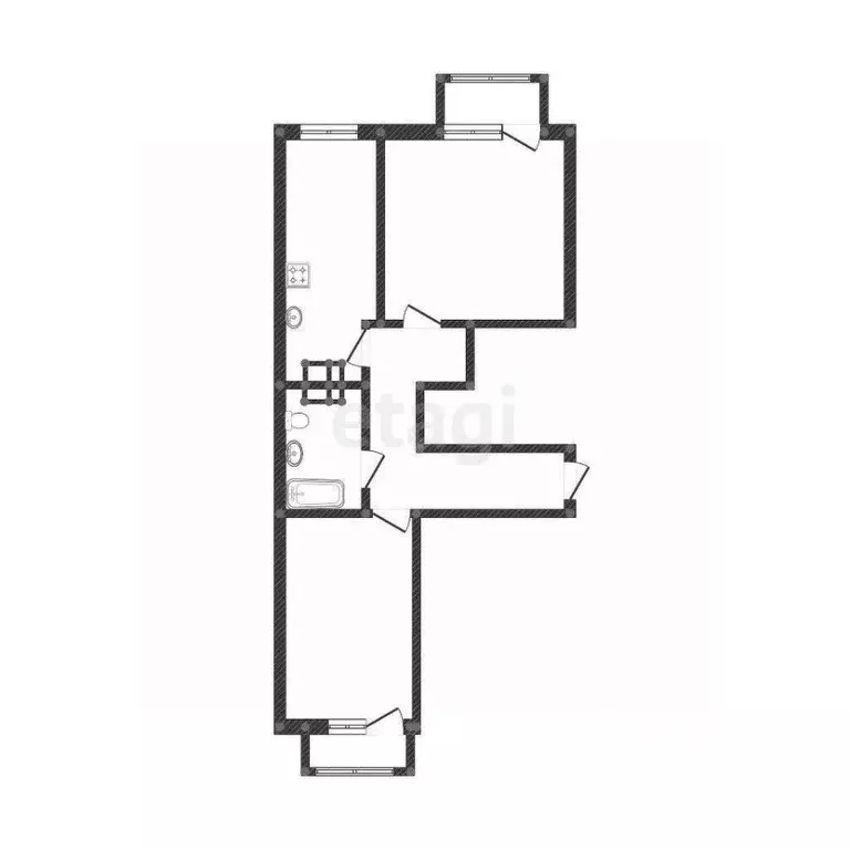2-к кв. Иркутская область, Иркутск ул. Сурнова, 30/2 (67.0 м) - Фото 2