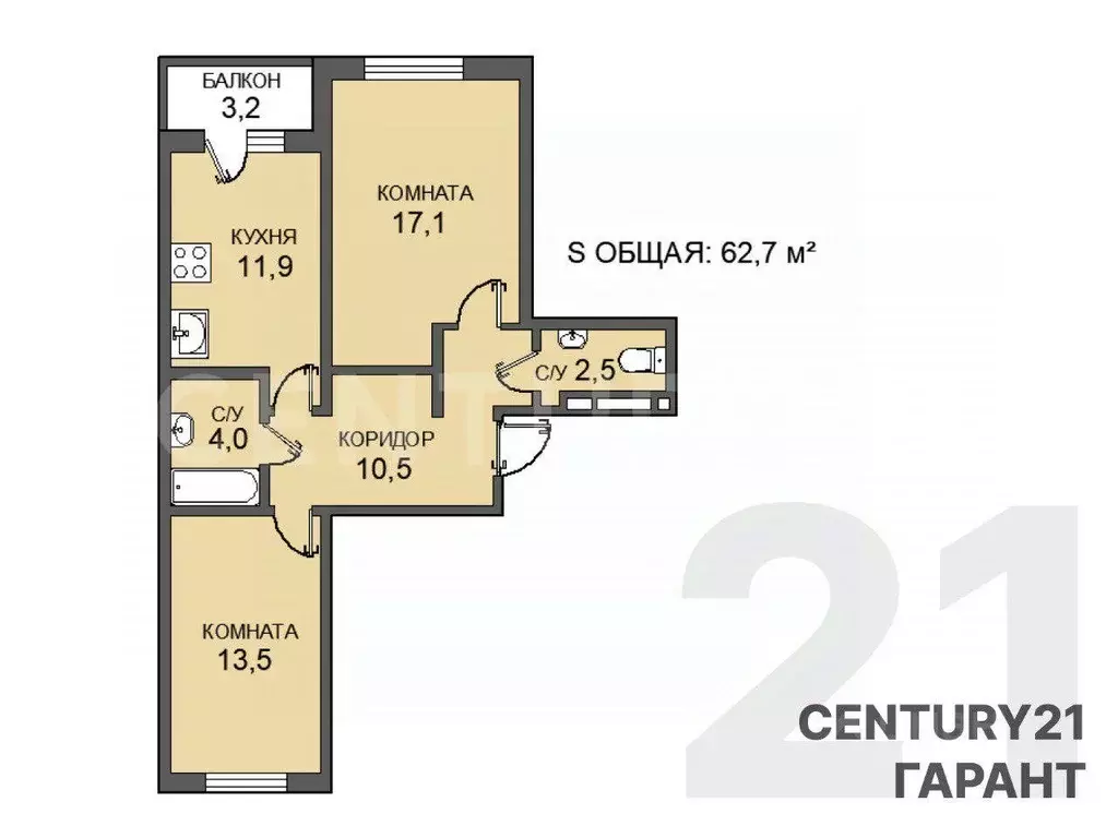 2-к кв. Санкт-Петербург, Санкт-Петербург, Петергоф ул. Парковая, 14к2 ... - Фото 1