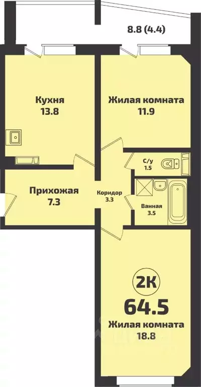 2-к кв. Новосибирская область, Новосибирский район, Станционный ... - Фото 0