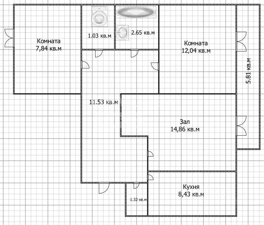 3-к кв. Ульяновская область, Ульяновск ул. Варейкиса, 4 (59.7 м) - Фото 1