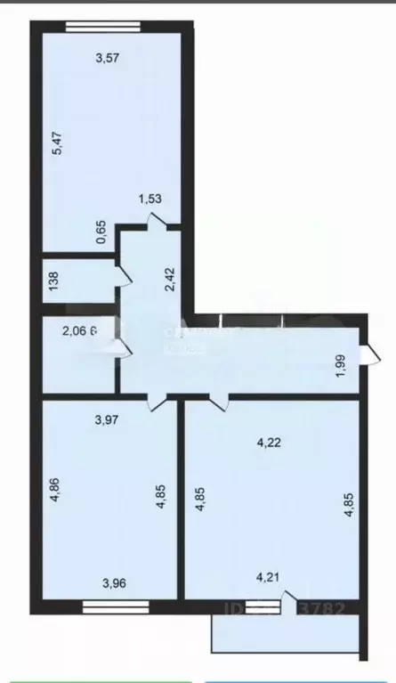 2-к кв. Вологодская область, Вологда Ленинградская ул., 108 (76.8 м) - Фото 2