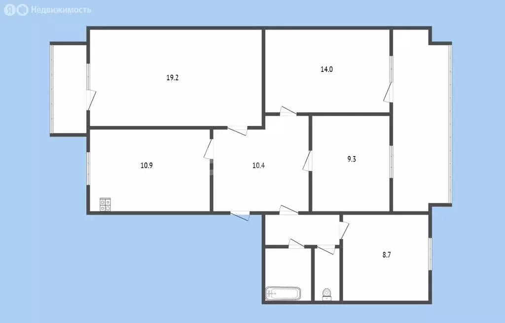 4-комнатная квартира: Черкесск, улица Космонавтов, 72 (79.6 м) - Фото 1
