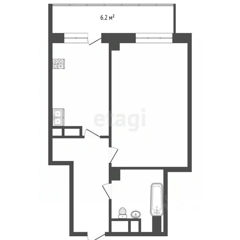 1-к кв. Тюменская область, Тюмень Широтная ул., 187к3 (44.7 м) - Фото 2