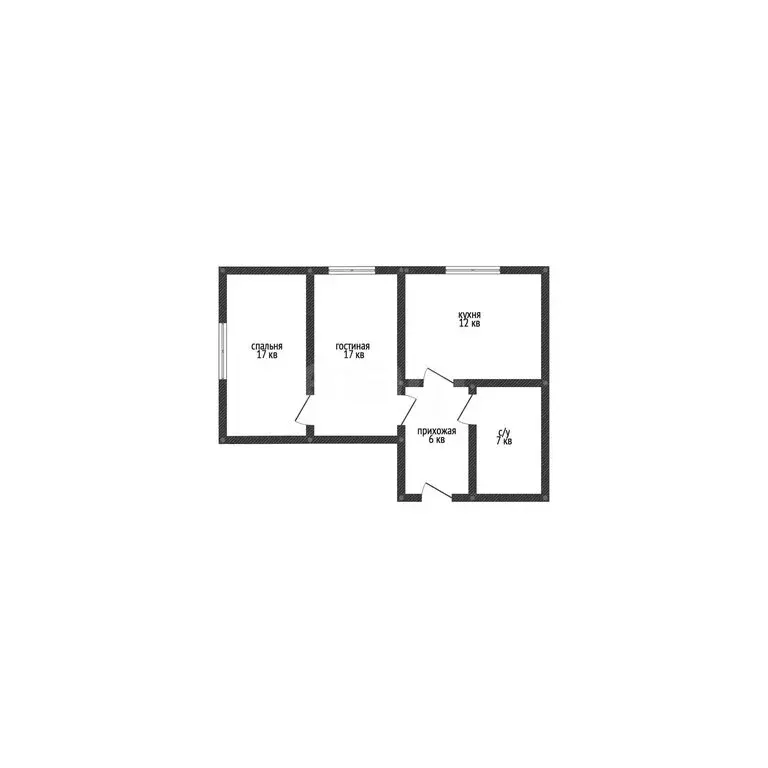 2-комнатная квартира: Каспийск, улица Магомедали Магомеджановa, 12Б ... - Фото 1