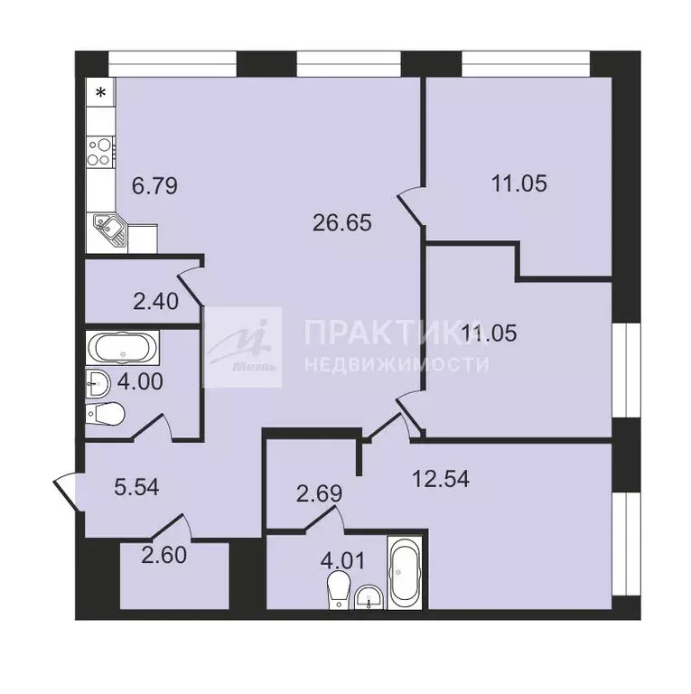 4-комнатная квартира: Москва, Рязанский проспект, 6А (90 м) - Фото 0