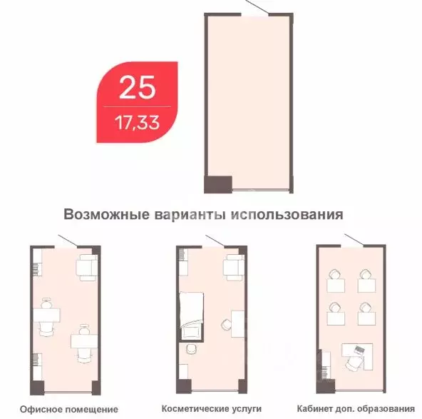 Офис в Забайкальский край, Чита Романовский мкр, 31 (17 м) - Фото 2