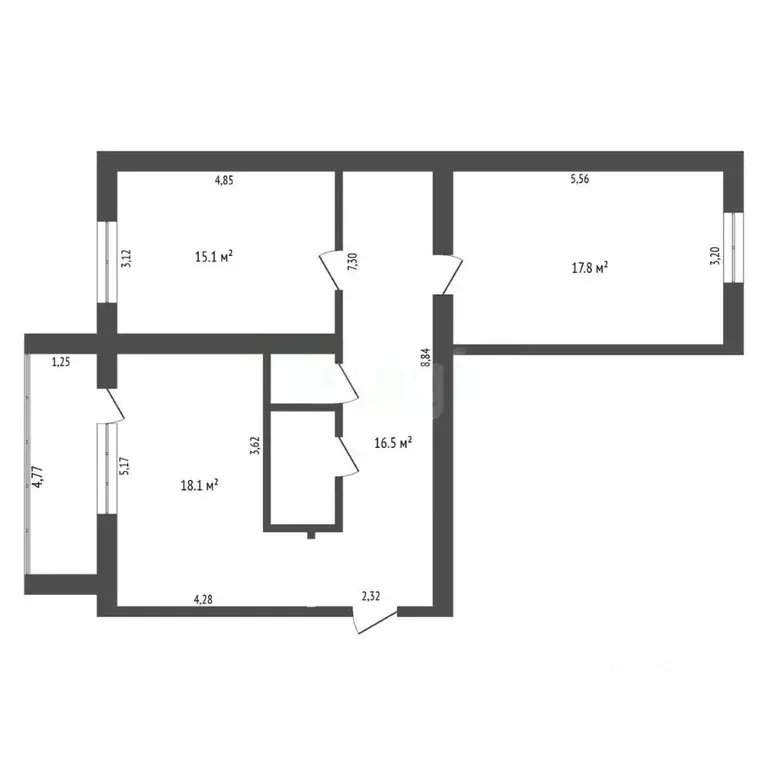 2-к кв. Амурская область, Благовещенск Игнатьевское ш., 12/3 (72.4 м) - Фото 2