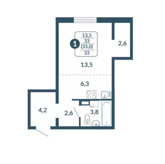 Продаётся квартира-студия, 33 м - Фото 0