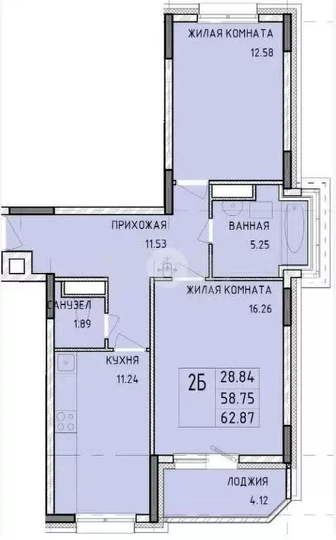 2-комнатная квартира: Тула, Рязанская улица, 19 (61.75 м) - Фото 0