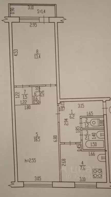 2-к кв. Брянская область, Брянск Автозаводец мкр, 15 (52.0 м) - Фото 1