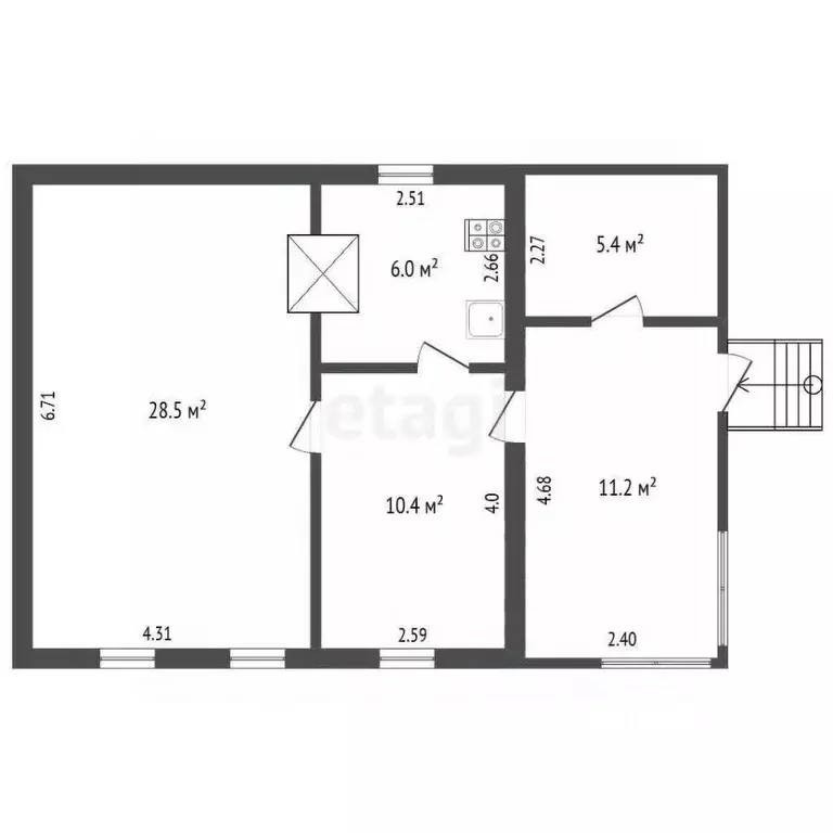 Дом в Калужская область, Медынский муниципальный округ, с. Адуево 84 ... - Фото 1