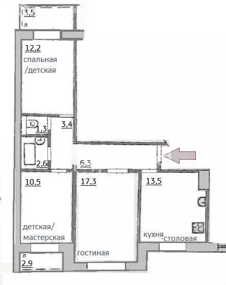 3-комнатная квартира: Самара, улица Аминева, 12 (67.8 м) - Фото 1