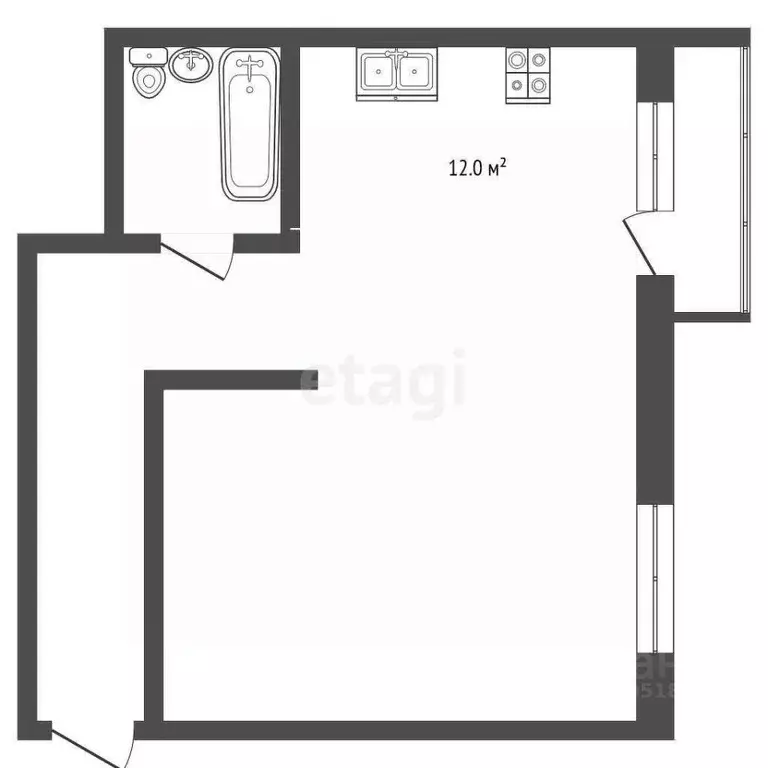 1-к кв. Ростовская область, Таганрог ул. Пархоменко, 58-2/4 (49.0 м) - Фото 2