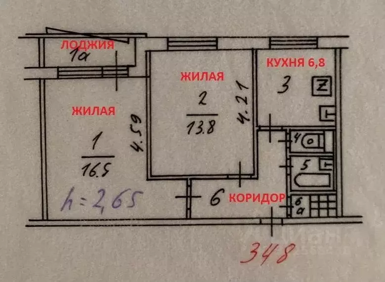 2-к кв. Москва ул. Мусы Джалиля, 15К1 (46.0 м) - Фото 0