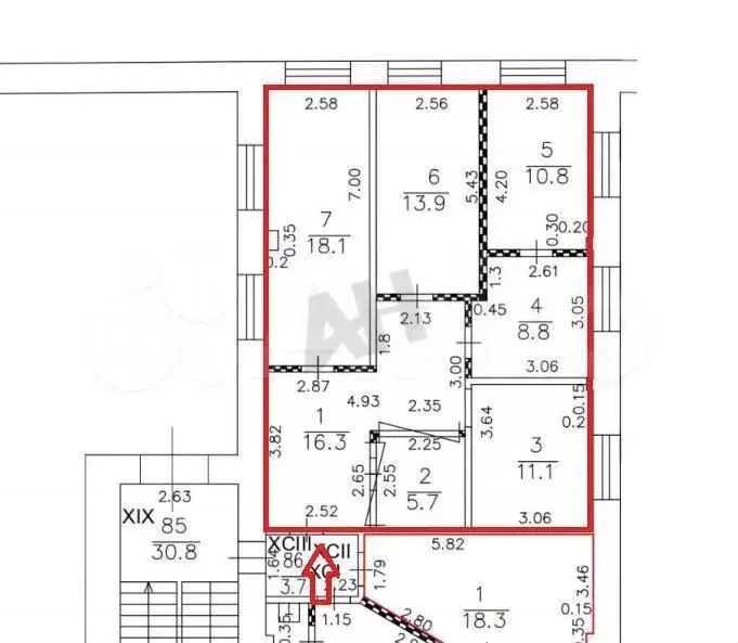 продажа пл. 88 м2 под офис, м. тульская в юао в - Фото 0