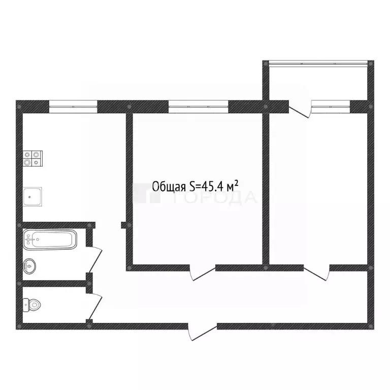 2-к кв. Алтайский край, Барнаул ул. Монтажников, 3 (45.4 м) - Фото 2