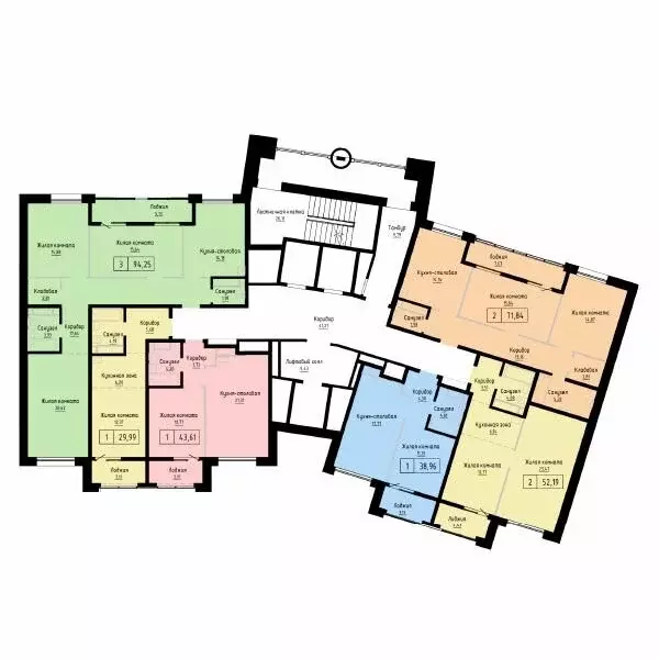 1-комнатная квартира: Хабаровск, Индустриальный район (28.12 м) - Фото 1