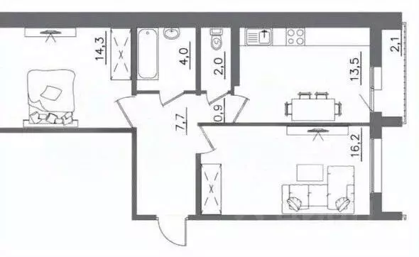 3-к кв. Иркутская область, Иркутск Гусарская тер., 8 (60.7 м) - Фото 2