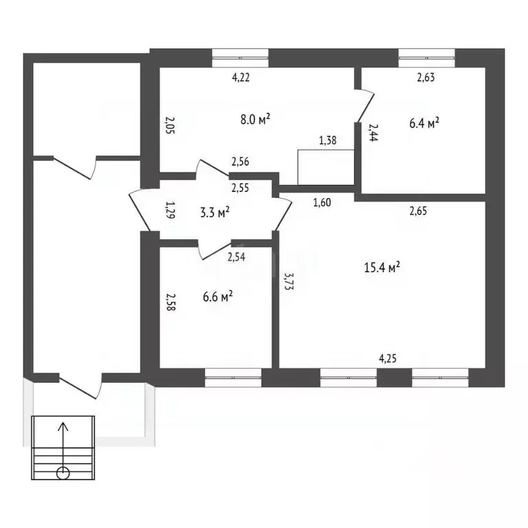 1-к кв. Амурская область, с. Ивановка ул. Ленина, 119 (39.7 м) - Фото 2