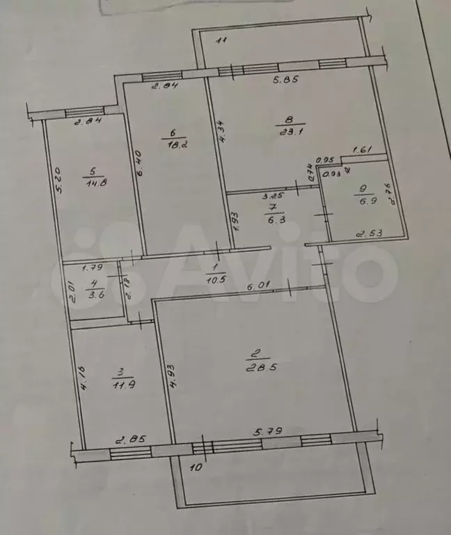 4-к. квартира, 123,8 м, 6/10 эт. - Фото 0