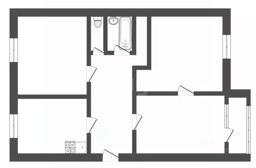 3-к кв. Воронежская область, Поворино ул. 60 лет Октября, 1 (56.0 м) - Фото 2
