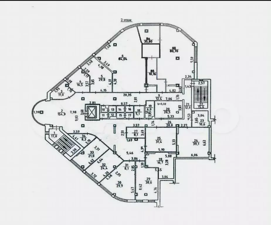 Офисный этаж с ремонтом уЛ. Галущака, 784 м2 - Фото 0