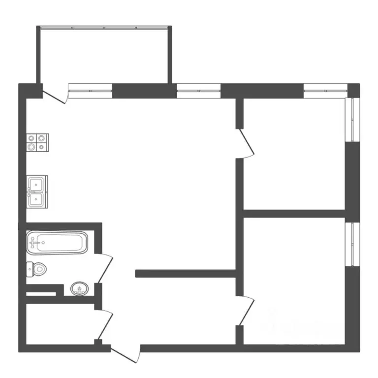 2-к кв. Тюменская область, Тюмень Профсоюзная ул., 59 (60.0 м) - Фото 2