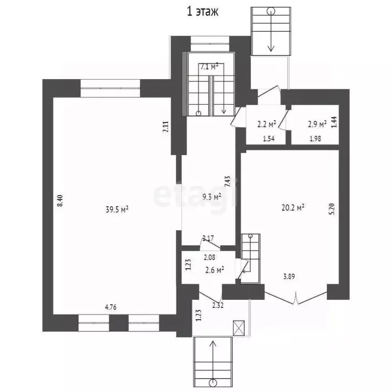 Таунхаус в Тюменская область, Тюмень Барнаульская ул. (330 м) - Фото 1