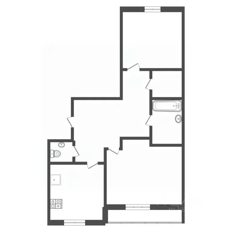 2-к кв. Тульская область, Тула Перекопская ул., 1а (57.5 м) - Фото 1