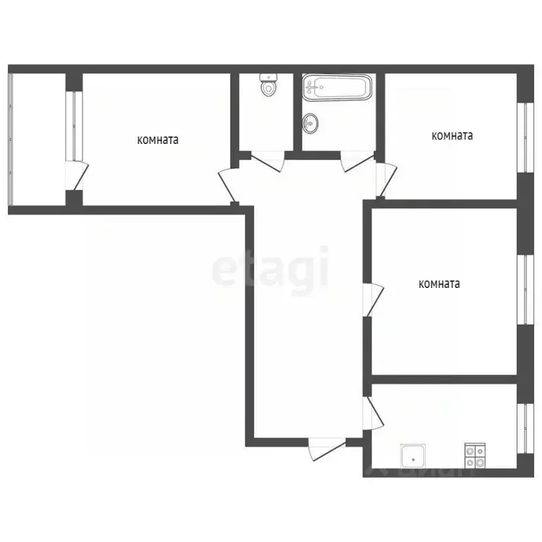 3-к кв. Краснодарский край, Геленджик городской округ, с. Дивноморское ... - Фото 2