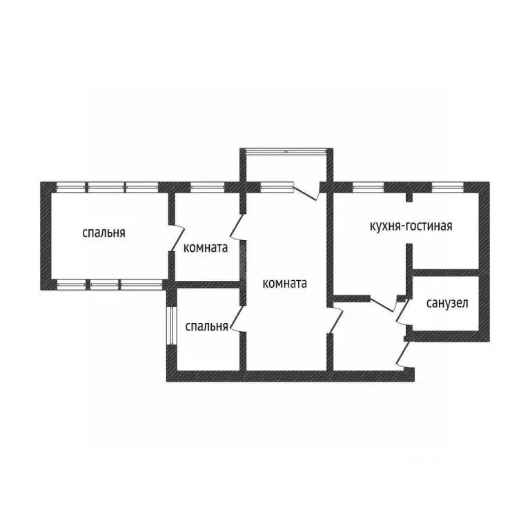 4-к кв. Краснодарский край, Краснодар ул. Гидростроителей, 32 (75.0 м) - Фото 2