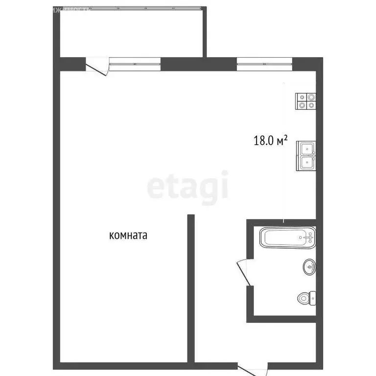 Квартира-студия: Ярославль, улица Свердлова, 45 (29 м) - Фото 1