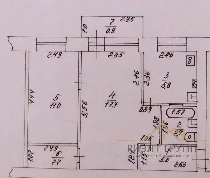2-к кв. Татарстан, Казань пос. Дербышки, ул. Главная, 62 (43.7 м) - Фото 2