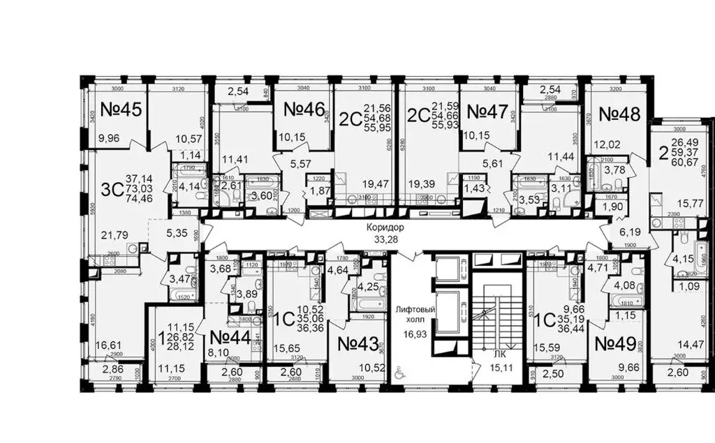 2-к кв. Рязанская область, Рязань ул. Чкалова (54.68 м) - Фото 2