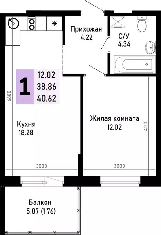 1-к кв. Краснодарский край, Анапа муниципальный округ, Нижняя ... - Фото 1