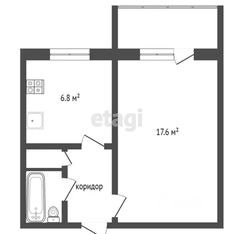 1-к кв. Тверская область, Калининский муниципальный округ, Суховерково ... - Фото 2