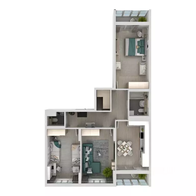 3-к кв. Самарская область, Самара Южное ш., 13 (80.25 м) - Фото 1