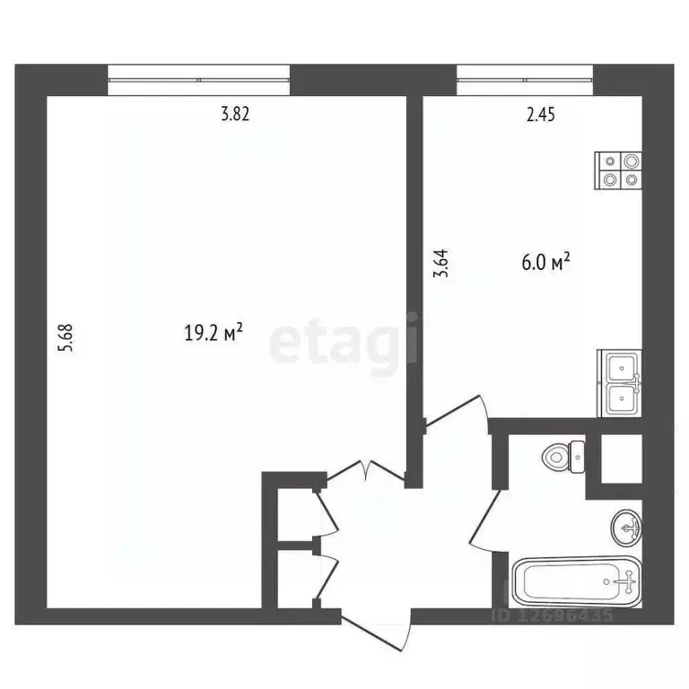 1-к кв. Москва ул. Теплый Стан, 21К4 (34.1 м) - Фото 2