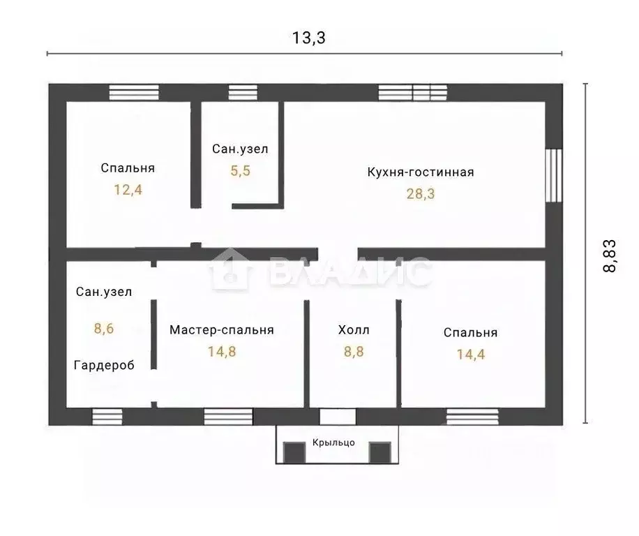 Дом в Московская область, Домодедово КП Рэд тер., 235 (100 м) - Фото 1